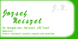 jozsef meiszel business card